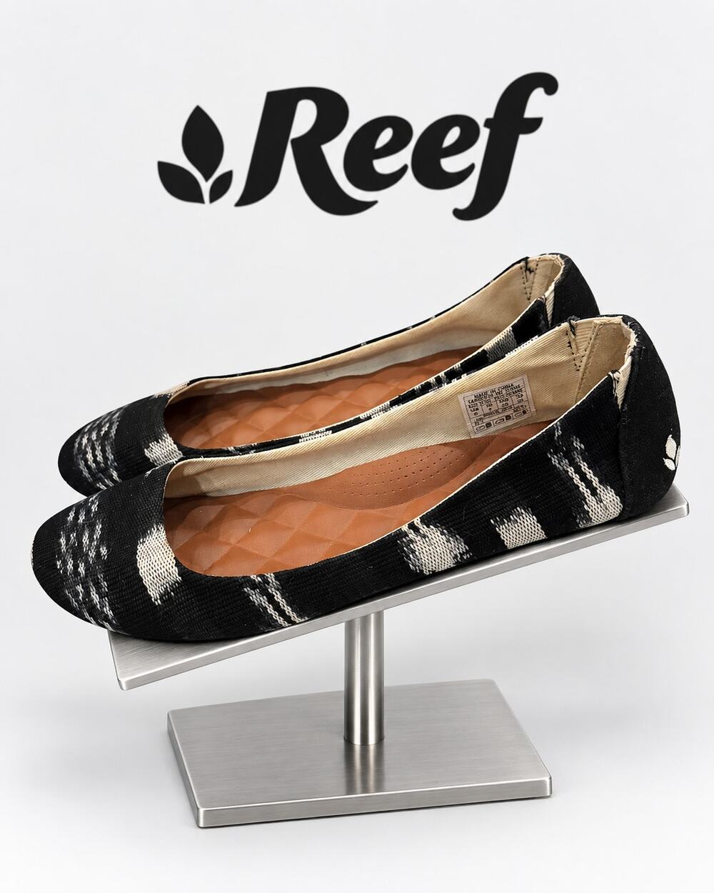 Reef Tropic RF-008002 Black Cream Ballet Flats Women’s Size 9
